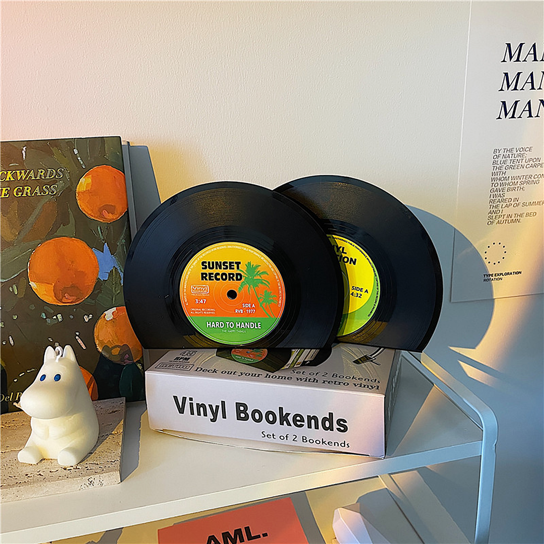 Groovy Vinyl Bookends