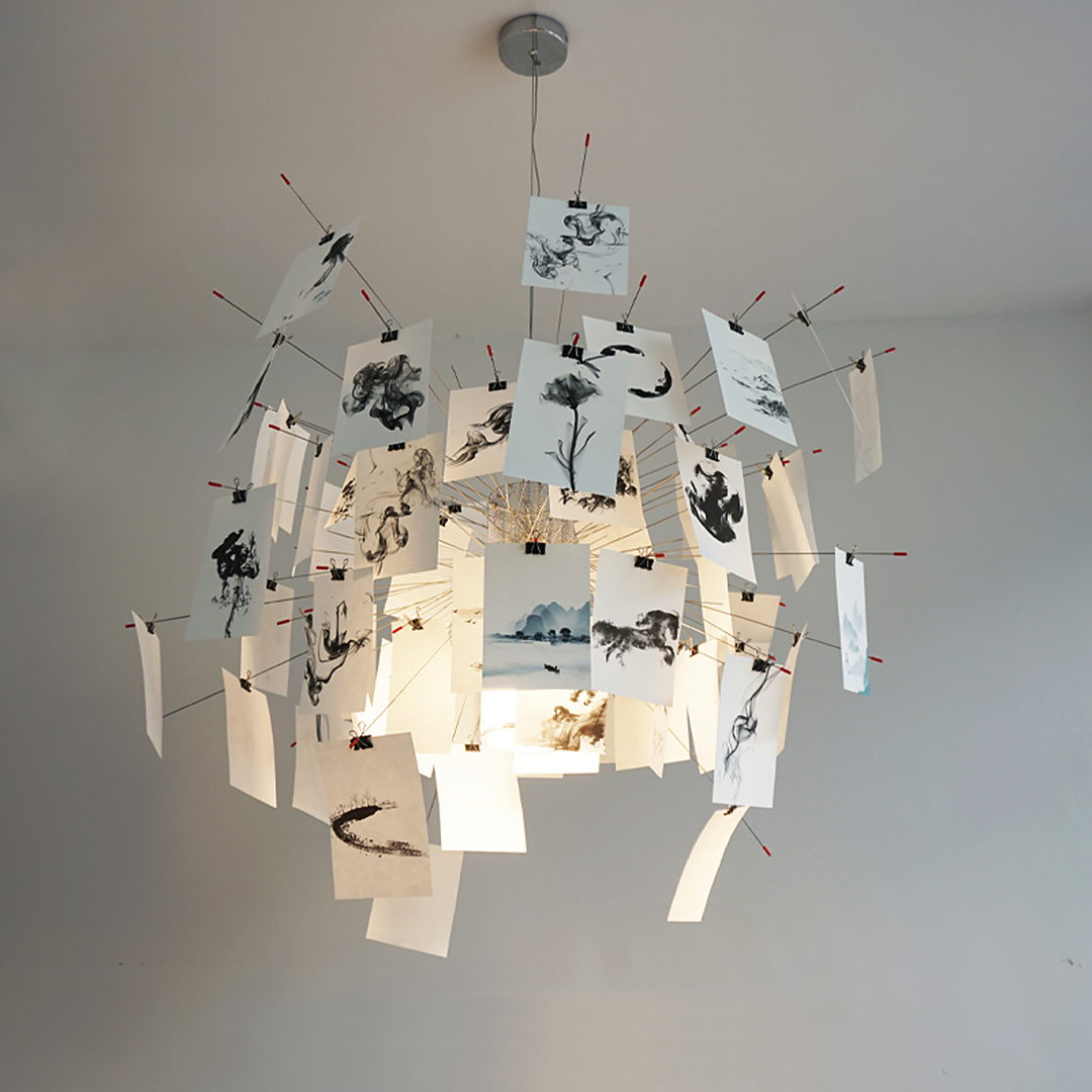 Paper chandelier